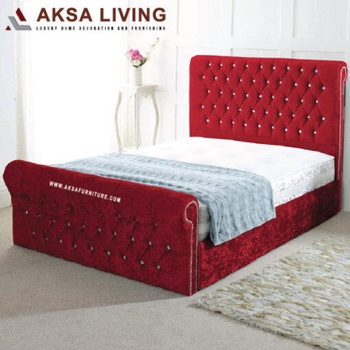 queen anne bed, luxury furniture indonesia, aksa living furniture