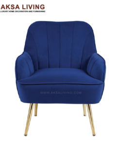 araya accent chair blue, aksa living furniture, luxury furniture decor