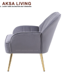 araya accent chair gret, aksa living furniture, luxury furniture decor