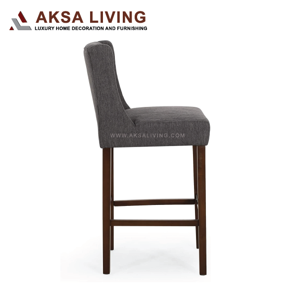 donal bar stool dark grey, aksa living furniture, luxury furniture decor