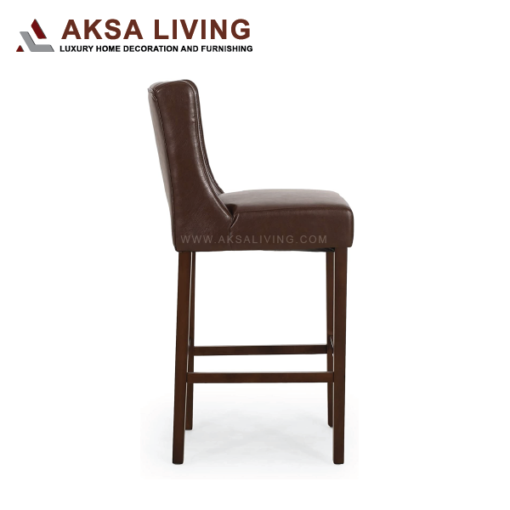 donald bar stool leather, aksa living furniture, luxury furniture decor