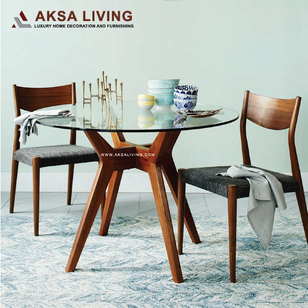 kenta dinning table round. aksa living furniture, luxury furniture decor