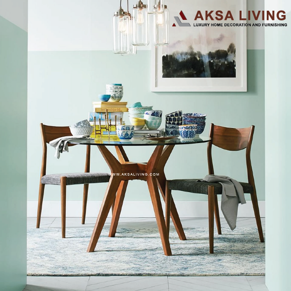 kenta dinning table round. aksa living furniture, luxury furniture decor